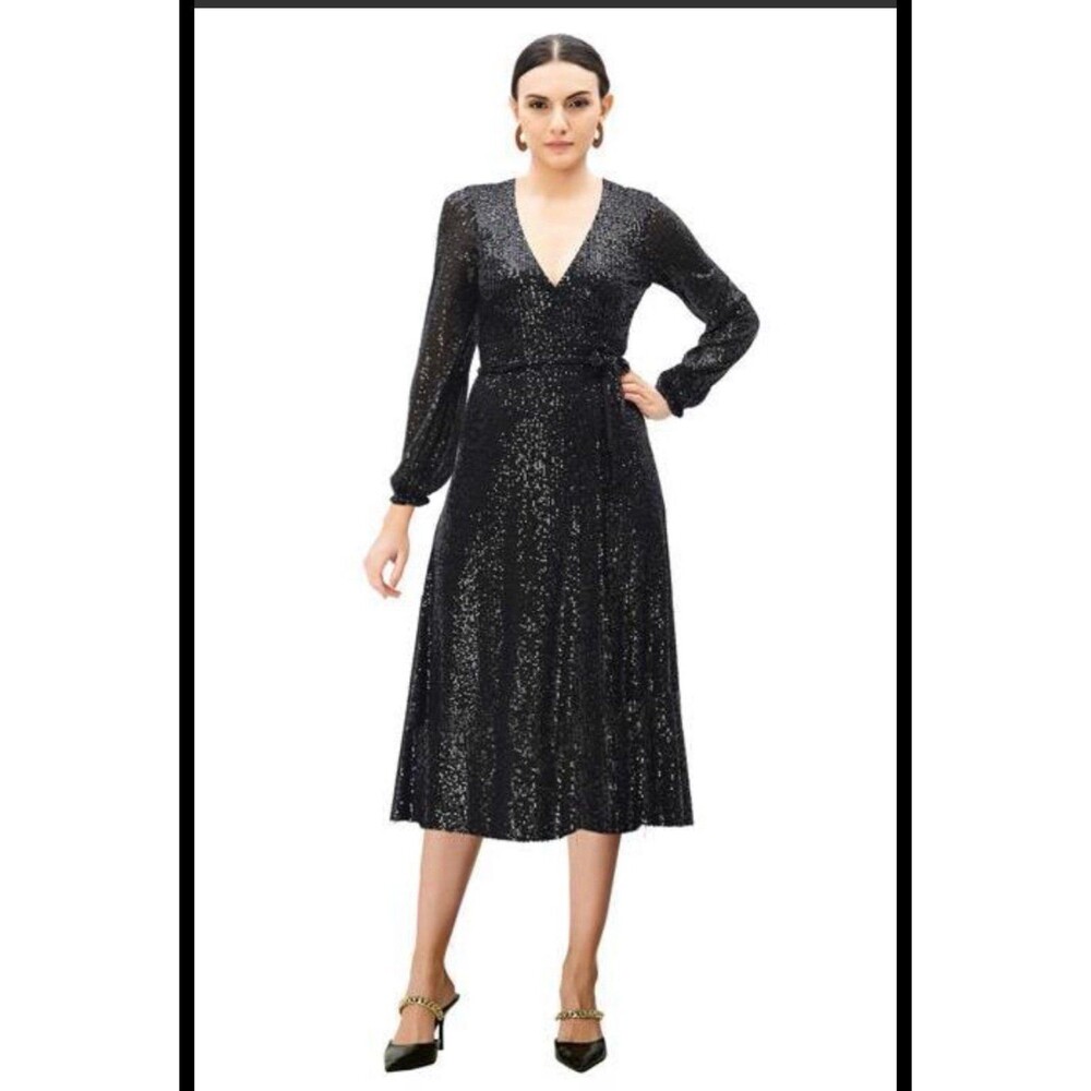 MSK Black night dress with 3/4 sleeves (read description)